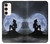 S2668 マーメイドシルエット月の夜 Mermaid Silhouette Moon Night Samsung Galaxy S23 Plus バックケース、フリップケース・カバー