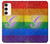 S2899 レインボーLGBTゲイプライド旗 Rainbow LGBT Gay Pride Flag Samsung Galaxy S23 Plus バックケース、フリップケース・カバー