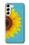 S3039 ひまわり Vintage Sunflower Blue Samsung Galaxy S23 Plus バックケース、フリップケース・カバー