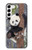 S3793 かわいい赤ちゃん雪パンダのペイント Cute Baby Panda Snow Painting Samsung Galaxy S23 Plus バックケース、フリップケース・カバー