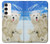 S3794 北極シロクマはシールに恋するペイント Arctic Polar Bear and Seal Paint Samsung Galaxy S23 Plus バックケース、フリップケース・カバー