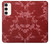 S3817 赤い花の桜のパターン Red Floral Cherry blossom Pattern Samsung Galaxy S23 Plus バックケース、フリップケース・カバー