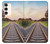 S3866 鉄道直線線路 Railway Straight Train Track Samsung Galaxy S23 Plus バックケース、フリップケース・カバー