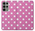 S2358 ピンクの水玉 Pink Polka Dots Samsung Galaxy S23 Ultra バックケース、フリップケース・カバー
