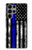 S3244 ブルーラインUSA Thin Blue Line USA Samsung Galaxy S23 Ultra バックケース、フリップケース・カバー