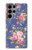 S3265 ヴィンテージ花柄 Vintage Flower Pattern Samsung Galaxy S23 Ultra バックケース、フリップケース・カバー