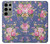 S3265 ヴィンテージ花柄 Vintage Flower Pattern Samsung Galaxy S23 Ultra バックケース、フリップケース・カバー