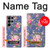 S3265 ヴィンテージ花柄 Vintage Flower Pattern Samsung Galaxy S23 Ultra バックケース、フリップケース・カバー
