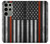 S3472 消防士細い赤線旗 Firefighter Thin Red Line Flag Samsung Galaxy S23 Ultra バックケース、フリップケース・カバー