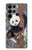 S3793 かわいい赤ちゃん雪パンダのペイント Cute Baby Panda Snow Painting Samsung Galaxy S23 Ultra バックケース、フリップケース・カバー