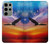 S3841 白頭ワシ カラフルな空 Bald Eagle Flying Colorful Sky Samsung Galaxy S23 Ultra バックケース、フリップケース・カバー