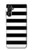 S1596 黒と白のストライプ Black and White Striped Samsung Galaxy A14 5G バックケース、フリップケース・カバー