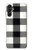 S2842 ブラックとホワイトバッファローチェック柄 Black and White Buffalo Check Pattern Samsung Galaxy A14 5G バックケース、フリップケース・カバー