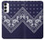 S3357 ネイビーブルーバンダナパターン Navy Blue Bandana Pattern Samsung Galaxy A14 5G バックケース、フリップケース・カバー