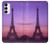 S3447 エッフェルパリの夕日 Eiffel Paris Sunset Samsung Galaxy A14 5G バックケース、フリップケース・カバー