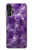 S3713 パープルクォーツアメジストグラフィックプリント Purple Quartz Amethyst Graphic Printed Samsung Galaxy A14 5G バックケース、フリップケース・カバー