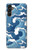 S3751 波のパターン Wave Pattern Samsung Galaxy A14 5G バックケース、フリップケース・カバー