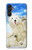 S3794 北極シロクマはシールに恋するペイント Arctic Polar Bear and Seal Paint Samsung Galaxy A14 5G バックケース、フリップケース・カバー