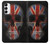S3848 イギリスの旗の頭蓋骨 United Kingdom Flag Skull Samsung Galaxy A14 5G バックケース、フリップケース・カバー