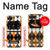S3421 黒 オレンジ 白 アーガイルプラッド Black Orange White Argyle Plaid Motorola Moto Razr 2022 バックケース、フリップケース・カバー