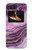 S3896 紫色の大理石の金の筋 Purple Marble Gold Streaks Motorola Moto Razr 2022 バックケース、フリップケース・カバー