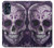 S3582 紫の頭蓋骨 Purple Sugar Skull Motorola Moto G 5G (2023) バックケース、フリップケース・カバー