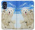 S3794 北極シロクマはシールに恋するペイント Arctic Polar Bear and Seal Paint Motorola Moto G 5G (2023) バックケース、フリップケース・カバー