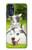 S3795 不機嫌子猫遊び心シベリアンハスキー犬ペイント Kitten Cat Playful Siberian Husky Dog Paint Motorola Moto G 5G (2023) バックケース、フリップケース・カバー