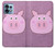 S3269 豚の漫画 Pig Cartoon Motorola Edge+ (2023), X40, X40 Pro, Edge 40 Pro バックケース、フリップケース・カバー