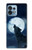 S3693 グリムホワイトウルフ満月 Grim White Wolf Full Moon Motorola Edge+ (2023), X40, X40 Pro, Edge 40 Pro バックケース、フリップケース・カバー