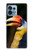 S3876 カラフルなサイチョウ Colorful Hornbill Motorola Edge+ (2023), X40, X40 Pro, Edge 40 Pro バックケース、フリップケース・カバー