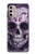 S3582 紫の頭蓋骨 Purple Sugar Skull Motorola Moto G Stylus 4G (2022) バックケース、フリップケース・カバー