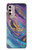 S3676 カラフルな抽象的な大理石の石 Colorful Abstract Marble Stone Motorola Moto G Stylus 4G (2022) バックケース、フリップケース・カバー