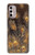 S3691 ゴールドピーコックフェザー Gold Peacock Feather Motorola Moto G Stylus 4G (2022) バックケース、フリップケース・カバー