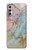 S3717 ローズゴールドブルーパステル大理石グラフィックプリント Rose Gold Blue Pastel Marble Graphic Printed Motorola Moto G Stylus 4G (2022) バックケース、フリップケース・カバー