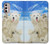 S3794 北極シロクマはシールに恋するペイント Arctic Polar Bear and Seal Paint Motorola Moto G Stylus 4G (2022) バックケース、フリップケース・カバー