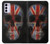 S3848 イギリスの旗の頭蓋骨 United Kingdom Flag Skull Motorola Moto G42 バックケース、フリップケース・カバー