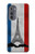 S2859 ヴィンテージフランスの旗エッフェル塔 Vintage France Flag Eiffel Tower Motorola Edge (2022) バックケース、フリップケース・カバー