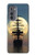 S2897 海賊船 ムーン・ナイト Pirate Ship Moon Night Motorola Edge (2022) バックケース、フリップケース・カバー