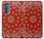 S3355 赤バンダナパターン Bandana Red Pattern Motorola Edge (2022) バックケース、フリップケース・カバー