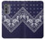 S3357 ネイビーブルーバンダナパターン Navy Blue Bandana Pattern Motorola Edge (2022) バックケース、フリップケース・カバー
