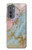 S3717 ローズゴールドブルーパステル大理石グラフィックプリント Rose Gold Blue Pastel Marble Graphic Printed Motorola Edge (2022) バックケース、フリップケース・カバー