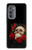 S3753 ダークゴシックゴススカルローズ Dark Gothic Goth Skull Roses Motorola Edge (2022) バックケース、フリップケース・カバー
