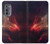 S3897 赤い星雲の宇宙 Red Nebula Space Motorola Edge (2022) バックケース、フリップケース・カバー