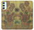 S0214 フィンセント・ファン・ゴッホ 15本のひまわり Van Gogh Vase Fifteen Sunflowers Samsung Galaxy A34 5G バックケース、フリップケース・カバー