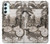 S1681 スチームパンク 図面 Steampunk Drawing Samsung Galaxy A34 5G バックケース、フリップケース・カバー