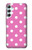 S2358 ピンクの水玉 Pink Polka Dots Samsung Galaxy A34 5G バックケース、フリップケース・カバー