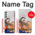 S2496 日本美術歌 歌川国芳 玉取り Japan Art Utagawa Kuniyoshi Tamatori Samsung Galaxy A34 5G バックケース、フリップケース・カバー