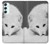 S2569 ホワイト北極キツネ White Arctic Fox Samsung Galaxy A34 5G バックケース、フリップケース・カバー