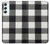 S2842 ブラックとホワイトバッファローチェック柄 Black and White Buffalo Check Pattern Samsung Galaxy A34 5G バックケース、フリップケース・カバー